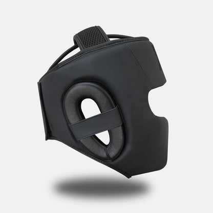 GSX Black on Black head guard shown from the side.
