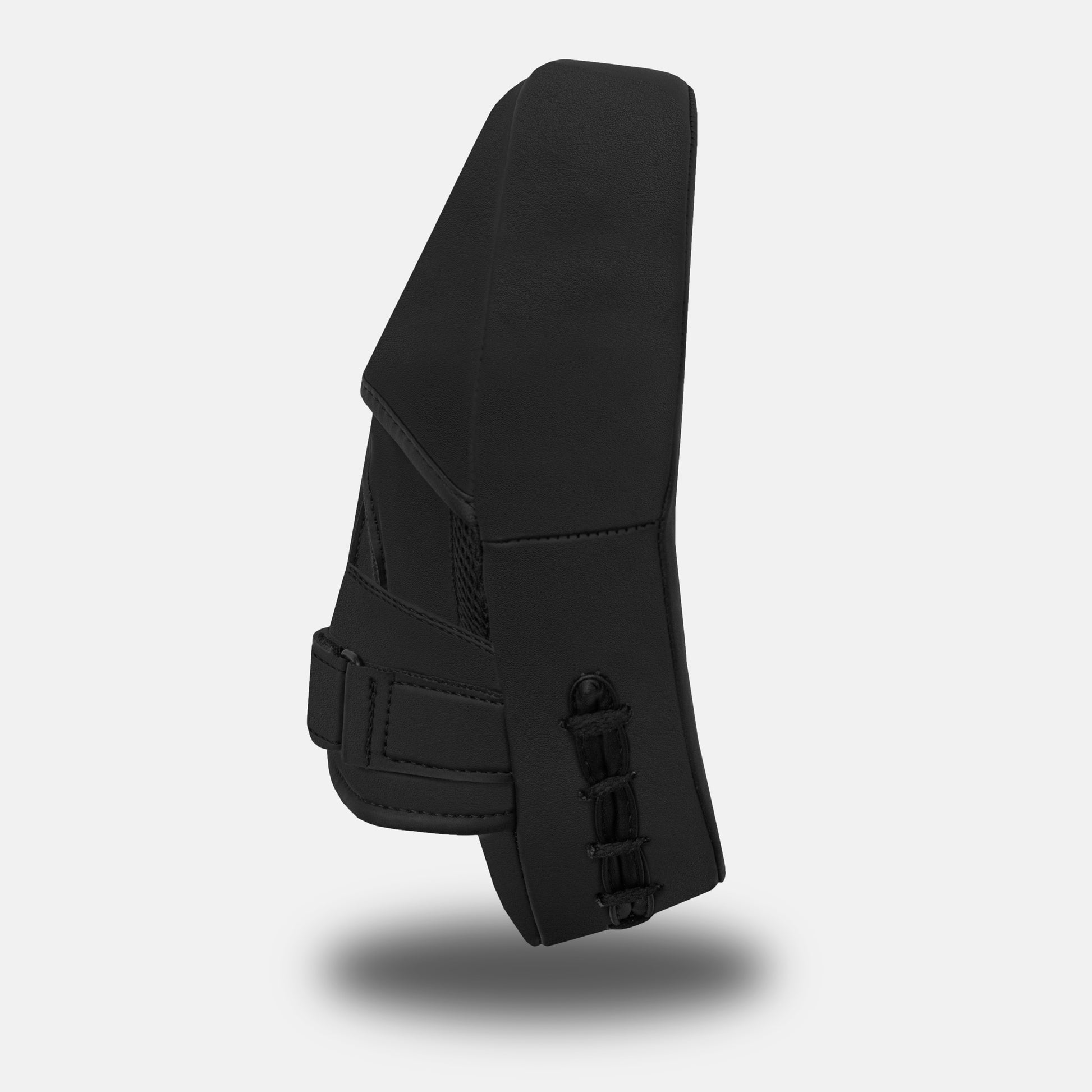 Side View of GSX boxing focus pad in black-on-black design